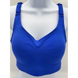 Women's Convertible Sports Bra Hook And Eye Stretch Blue Lightweight Medium